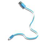 Symtek USB Charge Sync Flat Cable for Android Blue