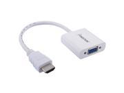eForCity 1080P Male HDMI Type A to Female VGA M F Converter Adapter Cable Cord White