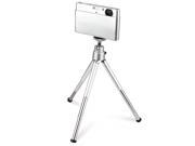 eForCity Mini Retractable Tripod with Ball Head and Foldable Legs Silver