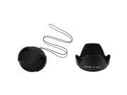 eForCity 55mm Flower Lens Hood Snap on Front Cap Cover Compatible with Canon Camera