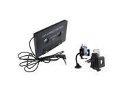 eForCity Black Windshield Phone Holder Black Universal Car Audio Cassette Adapter For iPhone 5 5G 4 4S 3GS