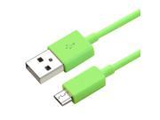 eForCity Universal Micro USB 2 in 1 Cable For HTC One M7 3FT Green