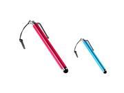 eForCity Red Blue Dust Cap Metal Stylus LCD Pen Compatible With Samsung© Galaxy S 4 SIV i9500 i9300 S2