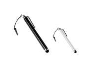 eForCity Black White Dust Cap Screen Touch Stylus Compatible with Samsung Galaxy S III S4 i9300 i9500