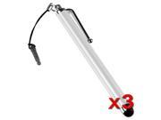 eForCity 3x White Stylus Pen w Dust Cap Compatible with Nexus 5X 5P Samsung? Galaxy S3 III S4 i9500 Note 2 N7100