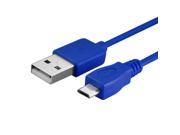 eForCity Micro USB [2 in 1] Cable 10FT Blue Compatible With Samsung Galaxy Tab 4 7.0 8.0 10.1