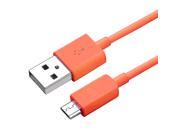 eForCity Universal Micro USB 2 in 1 Cable For Blackberry Z10 3FT Orange