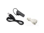eForCity Mini Wireless Bluetooth Headset USB Car Charger Adapter For iPhone 5 5S 5C 4 S 3G