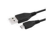 eForCity Micro USB 2 in 1 Data Charging Cable For Samsung Galaxy S IV S4 I9500 I9505 1M 3.3FT Black