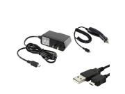 eForCity Car Home AC Charger USB Data Cable For Motorola Droid X