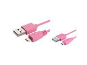 eForCity 2 Packs of Pink Micro USB 2 in 1 Cables For Samsung Galaxy S4 S IV i9500 10FT 6FT