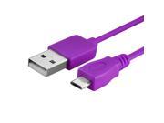 eForCity Micro USB [2 in 1] Cable 10FT Purple Compatible With Samsung Galaxy Tab 4 7.0 8.0 10.1