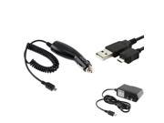 eForCity USB Cable AC Wall Car Charger For Blackberry Storm