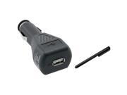 eForCity 2x Car Charger Adapter Black Stylus Compatible with Samsung© Galaxy i9300 i9500 S 4 IV N7100