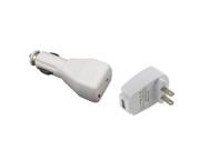 eForCity White AC Home Car DC Charger For Samsung Galaxy S 3 S iii i9300 i9500 S4 IV T989