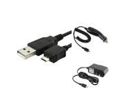 eForCity USB Data Cable Rapid Car Charger Home Travel Charger For T Mobile Blackberry 8900 Curve Pearl Flip 8220