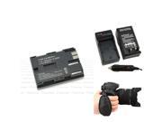 eForCity Compact Battery Charger Set 2X Li ion Battery Black Camera Hand Strap Version 2 Bundle For CANON 30D D60 D30 BP 511 20D 40D 50D 300D