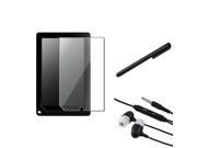 eForCity Black 3.5mm In Ear Stereo Headset w On off Mic Black Touch Screen Stylus Reusable Screen Protector Compatible With Barnes Noble Nook HD