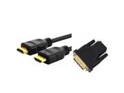 eForCity DVI M to HDMI F Adapter 25 HDMI Cable Gold For HDTV