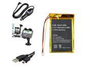 eForCity Battery Dc Charger Holder Usb Compatible With Garmin Nuvi 765T 205W