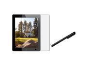 eForCity 3 Anti Glare LCD Protector Black Stylus For iPad 4 4G Retina 3 3rd 2nd Gen