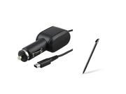 eForCity Black Car Charger with Black Touch Stylus Pen 