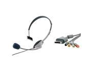 eForCity Cable Gray AV Composite and S Video Cable Headset Bundle Compatible With Microsoft Xbox 360 Xbox 360 Slim