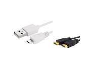 eForCity 6FT High Speed HDMI Cable with Ethernet M M with FREE 6FT White Micro USB 2 in 1 Cable Compatible with Xbox One