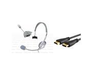 eForCity 3Ft 1.3 HDMI Cable M M eForCity Game Live White Headphone w Mic Compatible With Xbox 360