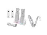 2x 2800 Battery Remote Controller Charger Strap for Wii