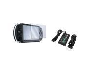 eForCity Reusable Screen Protector Travel Charger Bundle Compatible With Sony PSP 1000 series PSP 3000 Series PSP slim 2000 series