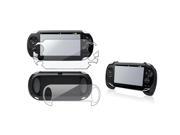 eForCity Clear 3 piece Full Body Screen Protector Black Textured Coating Hand Grip For Sony Playstation PS Vita