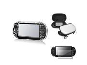 eForCity Snap On Crystal Case Silver EVA Case Pouch LCD Guard For Sony PS Vita PSV