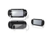 eForCity Clear 3 piece Full Body Screen Protector White Textured Coating Hand Grip For Sony Playstation PS Vita
