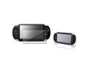 eForCity White Hard plastic rubber coating Hand Grip with FREE Reusable Screen Protector for Sony PlayStation Vita