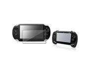 eForCity Black Hard plastic rubber coating Hand Grip with FREE Reusable Screen Protector for Sony PlayStation Vita