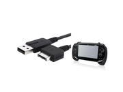 eForCity Black Hand Grip Black USB Cable Bundle Compatible With Sony Playstation Vita