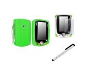 Eforcity Silver Touch Screen Stylus   Green Silicone Skin Case   Reusable Screen Protector Compatible With Leapfrog Leappad 2