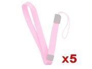 eForCity 5 x PINK HAND WRIST STRAP Compatible With WII PSP DS NDSL GAME