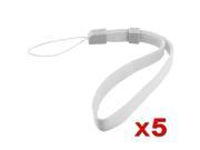 eForCity 5 x WHITE HAND WRIST STRAP FOR WII PSP DS NDSL GAME