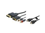 eForCity 6 Hdmi Cable 1.3 VGA AV Adapter HD Cable Cord For Microsoft xbox 360 Microsoft xbox360 TV