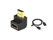 eForCity For Sony PS3 Right Angle Adapter 3ft Extension HDMI Cable