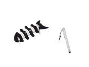 eForCity 3x White Stylus w Dust Cap Fishbone Wrap Compatible with Samsung© Galaxy S3 S4 i9500 Note2 N7100