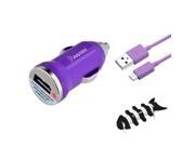 eForCity Car Charger Cable Fishbone Wrap For Samsung Galaxy S4 SIV i9500 S3 i9300 N7100
