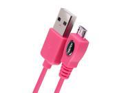 eForCity Micro USB 2 in 1 Cable For Samsung Galaxy S IV S4 I9500 I9505 3FT Hot Pink