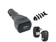 eForCity Black Car Travel Charger Fishbone Wrap Compatible with Samsung Galaxy S3 III i9300 i9500 S4