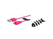 eForCity Hot Pink 10FT Micro USB Flat Noodle Charger Cable Cord For Amazon Fire Phone Cell Phone Tablet