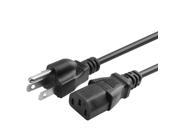 eForCity 6 feet 3 Prong Power Cable for Computers Printers Monitors Black
