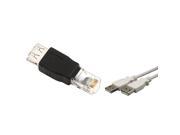 eForCity Type A USB to RJ45 Ethernet Adapter F M 6Ft 1.8m Type A USB 2.0 Cable Cord