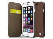 CobblePro Folio Flip Leather [Card Slot] Wallet Flap Pouch Case Cover Compatible With Apple iPhone 6 6s Brown